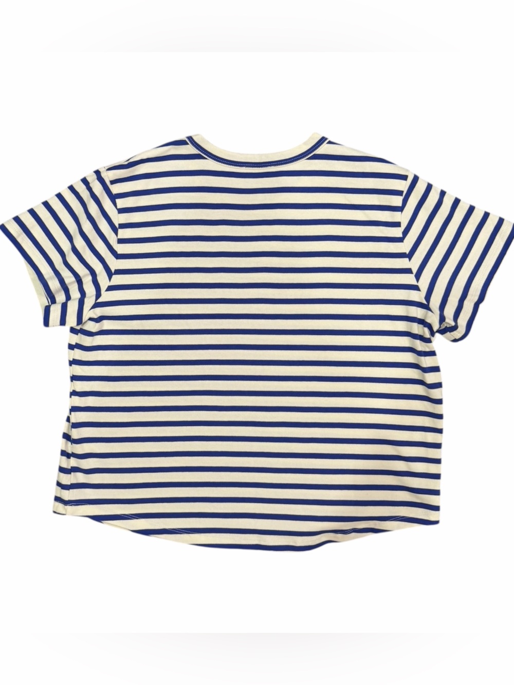 Tuckernuck Blue White Striped 100% Cotton Classic Crewneck T Shirt Top Size L - Picture 7 of 10
